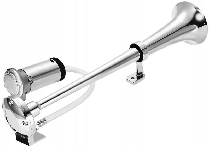 KLAKSON CHROM POJEDYNCZY Z KOMPRESOREM 12V zdjęcie 3