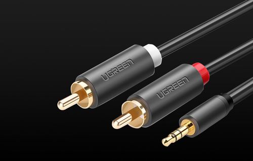 UGREEN AV102 Kabel 2x RCA (Cinch) jack 3.5 mm 1m (czarny) na Arena.pl