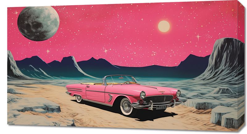 Obraz 90x50cm Kabriolet W Kosmosie zdjęcie 1
