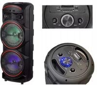 Duży głośnik przenośny, kolumna karaoke z mikrofonem, 74 cm