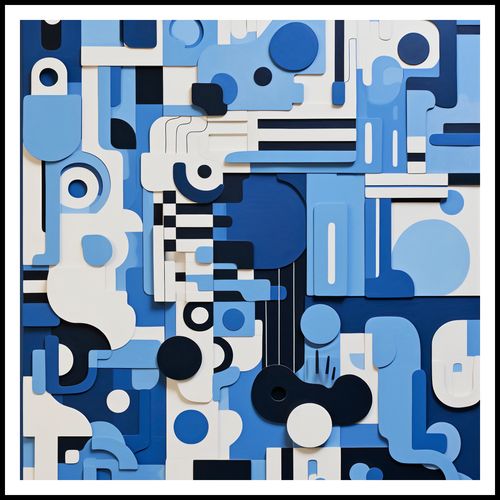 Plakat 90x90cm Niebieski Labirynt na Arena.pl