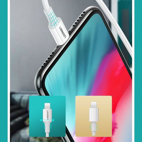 kabel przewód do iphone mfi usb-c - lightning 20w 3a 1m biały na Arena.pl