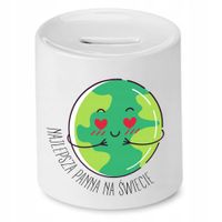 Skarbonka Dla Dziewczyny Najlepsza Na Świecie Z Nadrukiem Ze Zdjęciem