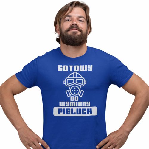 Męska koszulka dla przyszłego Taty Gotowy do wymiany pieluch khaki S na Arena.pl