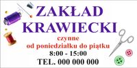 BANER REKLAMOWY projekt 200x100cm ZAKŁAD KRAWIECKI