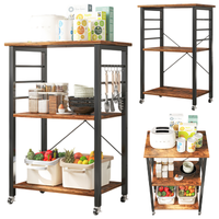 SZAFKA MOBILNA NA KÓŁKACH RUSTYKALNA STOLIK ŚNIADANIOWY WÓZEK KUCHENNY