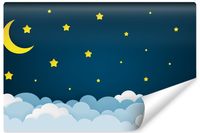 Fototapeta Dla Dzieci NIEBO Księżyc Gwiazdy Noc Efekt 3D 90cm x 60cm