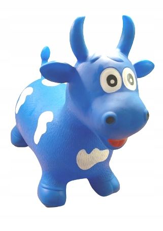 Skoczek gumowy do skakania niebieska Krówka do 50kg na Arena.pl