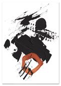 Plakat abstrakcja czarny miedziany 50x70 cm