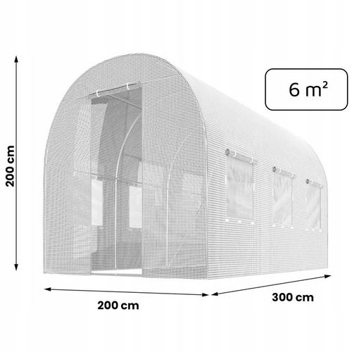 TUNEL FOLIOWY OGRODOWY SZKLARNIA 2x3m FOLIAK 6m2 na Arena.pl