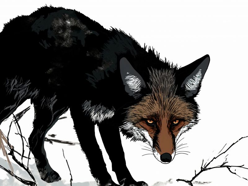 Plakat 100x75cm Nieufny Lis zdjęcie 1