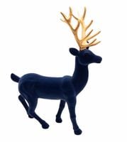 RENIFER OZDOBNY DEKORACJA JELONEK 46 cm DUŻY JELEŃ NIEBIESKI