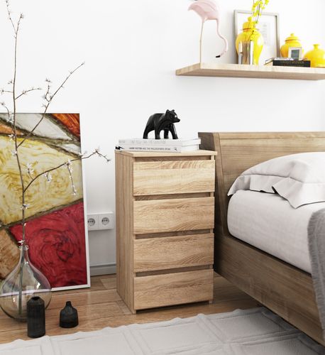 Komoda CL4 40 cm 4 szuflady - dąb sonoma na Arena.pl
