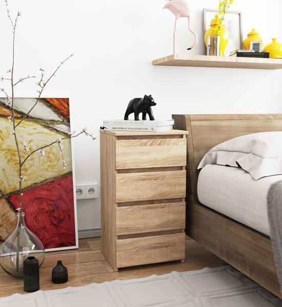 Komoda CL4 40 cm 4 szuflady - dąb sonoma zdjęcie 6