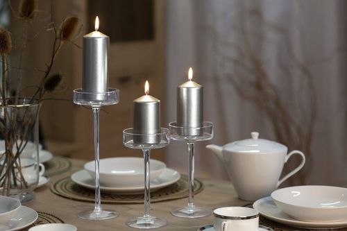 Świece pieńkowe walce BISPOL Aura sw40/80-271 (srebrny metalik) ~9h 4szt. na Arena.pl