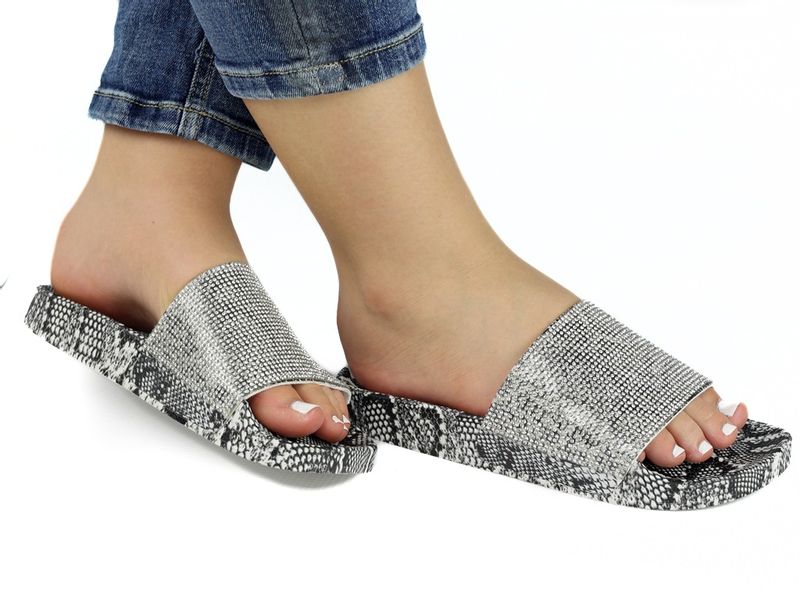 Klapki gumowe wężowy wzór cyrkonie 36 zdjęcie 7