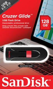 Pendrive SanDisk CRUZER GLIDE SDCZ60-128G-B35 128GB USB 2.0 kolor czarny