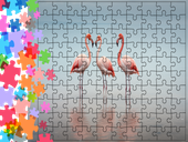 Puzzle tradycyjne Zwierzęta - Flamingi