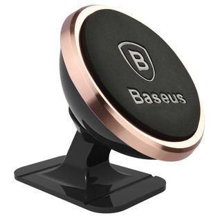 Baseus 360-Degree przyklejany magnetyczny uchwyt samochodowy do telefonu różowy (SUGENT-NT0R)