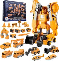 Robot budowlany magnetyczny 8w1 pojazdy klocki DIY zestaw 35 elementów