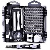 ŚRUBOKRĘTY PRECYZYJNE WKRĘTAKI BITY ZESTAW 115 SZT DO NAPRAWY