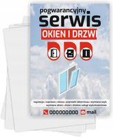 Ulotki A6 reklamowe firmowe 100szt wiele różnych wzorów serwis okien drzwi