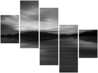 100 75CM OBRAZ 5 ELEM NOCNY WIDOK ŚCIENNY