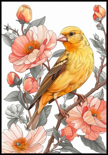 Plakat 68x98cm Wiosenny Śpiewaczek zdjęcie 2