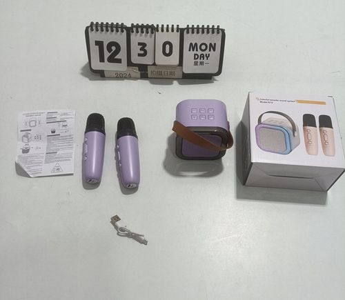 PRZENOŚNY ZESTAW DO KARAOKE LED IDEALNY PREZENT Z 2SZT MIKROFON na Arena.pl