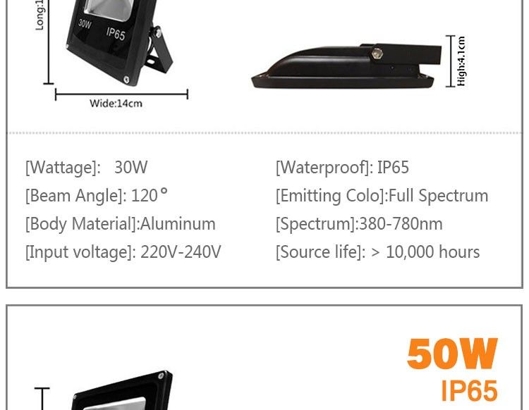 Halogen GROW 30W led do uprawy roślin full spectrum zdjęcie 3