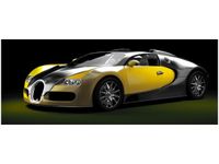 100X40CM ŻÓŁTE BUGATTI VEYRON OBRAZ DREWNO