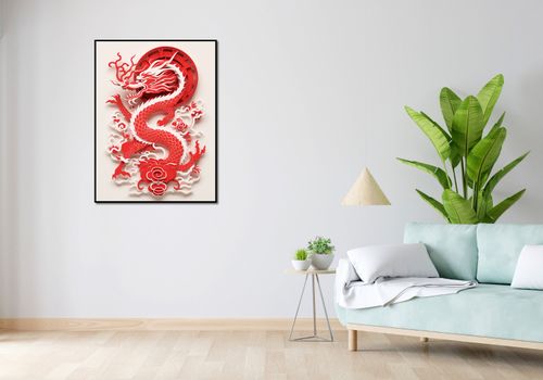 Plakat 75x100cm Czerwony Smok na Arena.pl