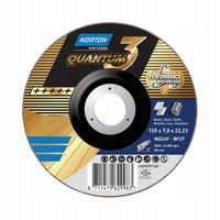 2X NORTON TARCZA QUATNUM DO METALU 125mm x 7.0mm x 22.2mm -T27