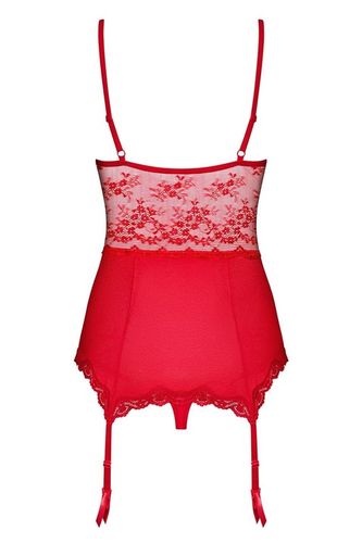 LOVICA CORSET Gorset z koronką + stringi *XXL*red na Arena.pl