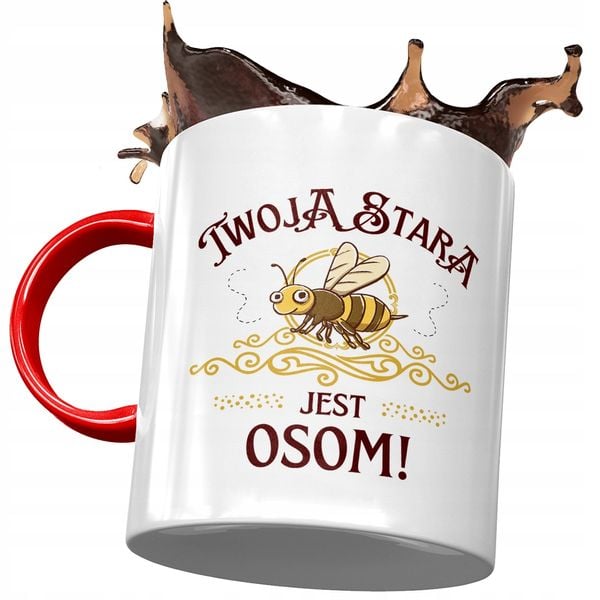 Kubek Czerwony Dla Twojej Starej Jest Osom! Kubek Z Nadrukiem Ze Zdjęciem zdjęcie 1