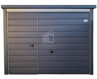Garaż blaszany 3x5m brama uchylna drzwi  dach spad w tył  ID978