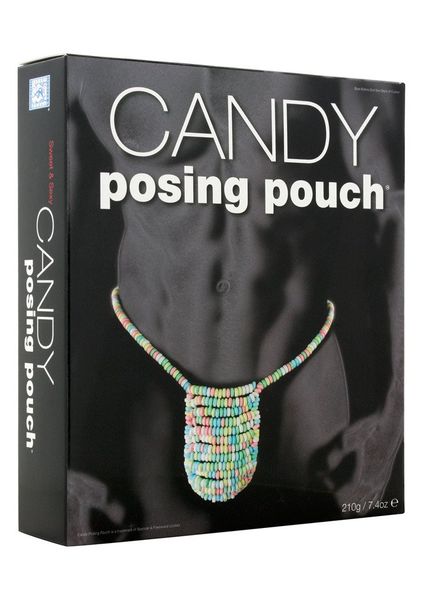 Stringi Męskie Z Pudrowych Cukierków - Candy Posing Pouch zdjęcie 1