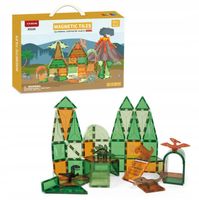 Klocki Magnetyczne Mega Płytki Kreatywne Konstrukcyjne Dinozaury Dino 62 el