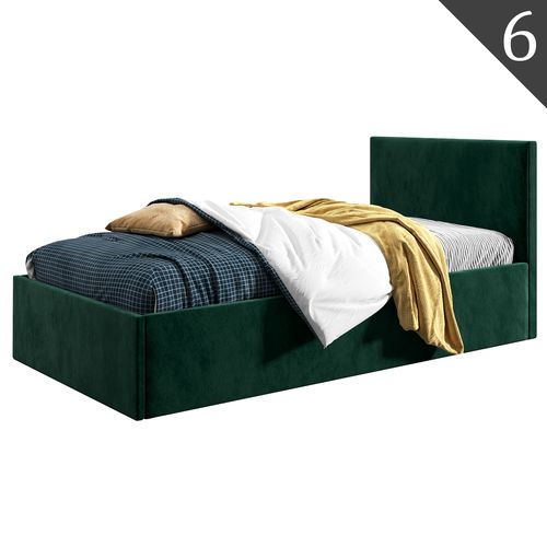 Łóżko młodzieżowe Tapczan 80x200 Basic Asti Jasny Szary + POJEMNIK na Arena.pl