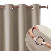 Zasłona gotowa do salonu 140x250 na przelotkach kółkach Room99 Aura