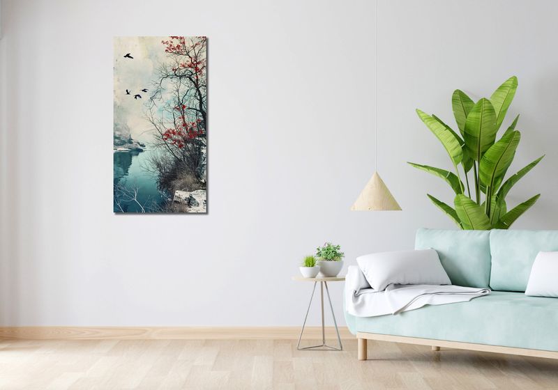 Obraz 50x100cm Zimowy Brzask Ptaków zdjęcie 2