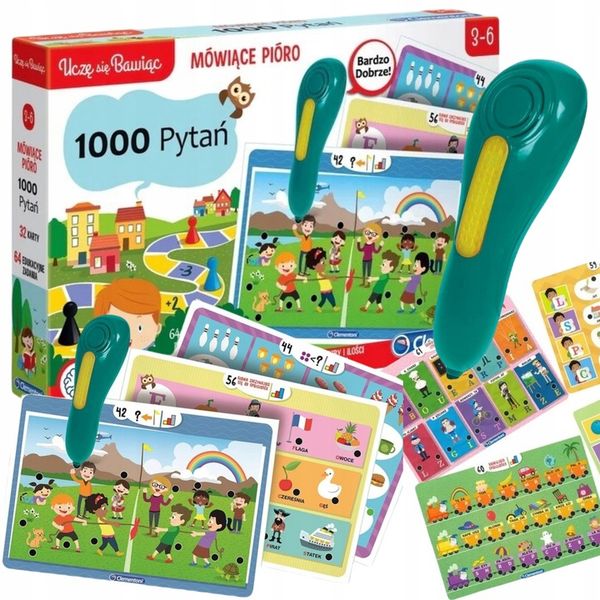 MÓWIĄCE PIÓRO 1000 PYTAŃ GRA EDUKACYJNA CLEMENTONI zdjęcie 1