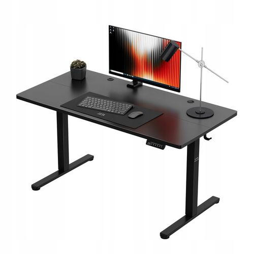 Biurko regulowane elektryczne MARK ADLER czarne komputerowe uchwyt na Arena.pl