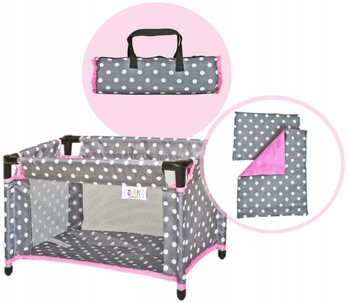 Wózek dla lalek spacerówka głeboki ZESTAW ŁÓŻECZKO POŚCIEL TORBA PRZEWIJAK na Arena.pl