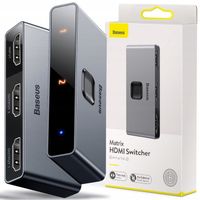 BASEUS DWUKIERUNKOWY SPLITTER SWITCHER ROZDZIELACZ 2x HDMI 4k@60Hz