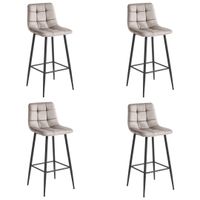 Hoker ARCETO - aksamit ciemny beż / nogi czarne x 4