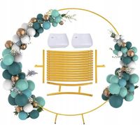 ŁUK DO BALONÓW Stojak METALOWY stelaż KOŁO 2m ścianka tło 18 WESELE GRATIS