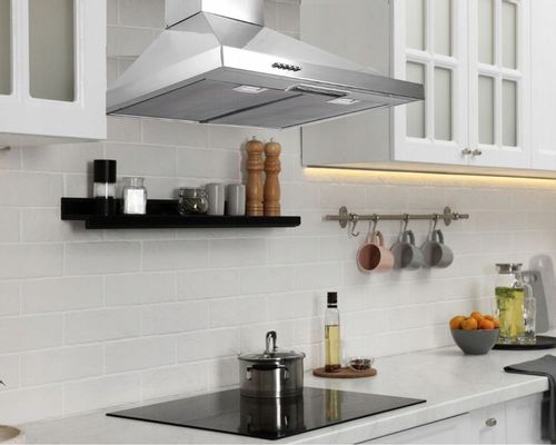 OKAP KUCHENNY 60cm KOMINOWY ŚCIENNY STAL LED KOMIN na Arena.pl