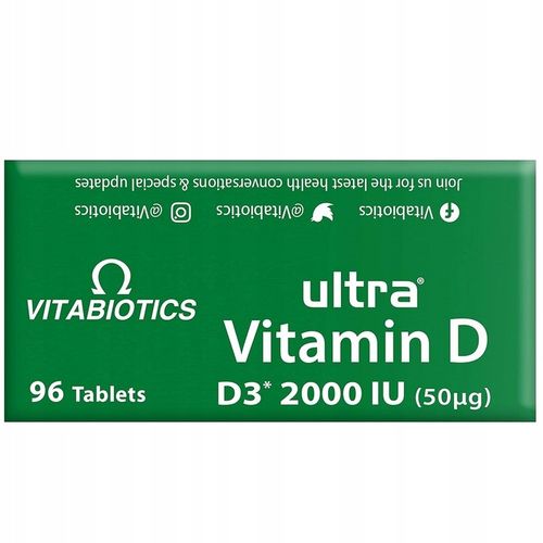 VITABIOTICS Ultra Vitamin D 2000IU Suplement diety WITAMINA D 96 tabletek na Arena.pl