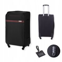 Walizka podróżna ŚREDNIA bagaż na kółkach miękka pojemna materiałowa KOLORY